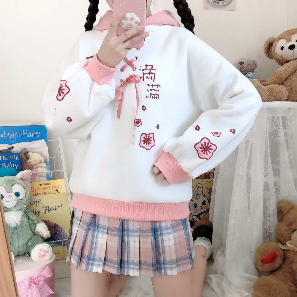 Girls Sakura Cherry Blossom Hoodie