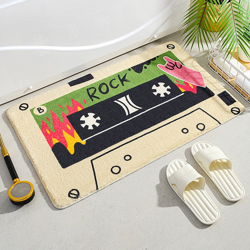 Retro Classic Cassette Music Tape Soft Bath Mat | NEW