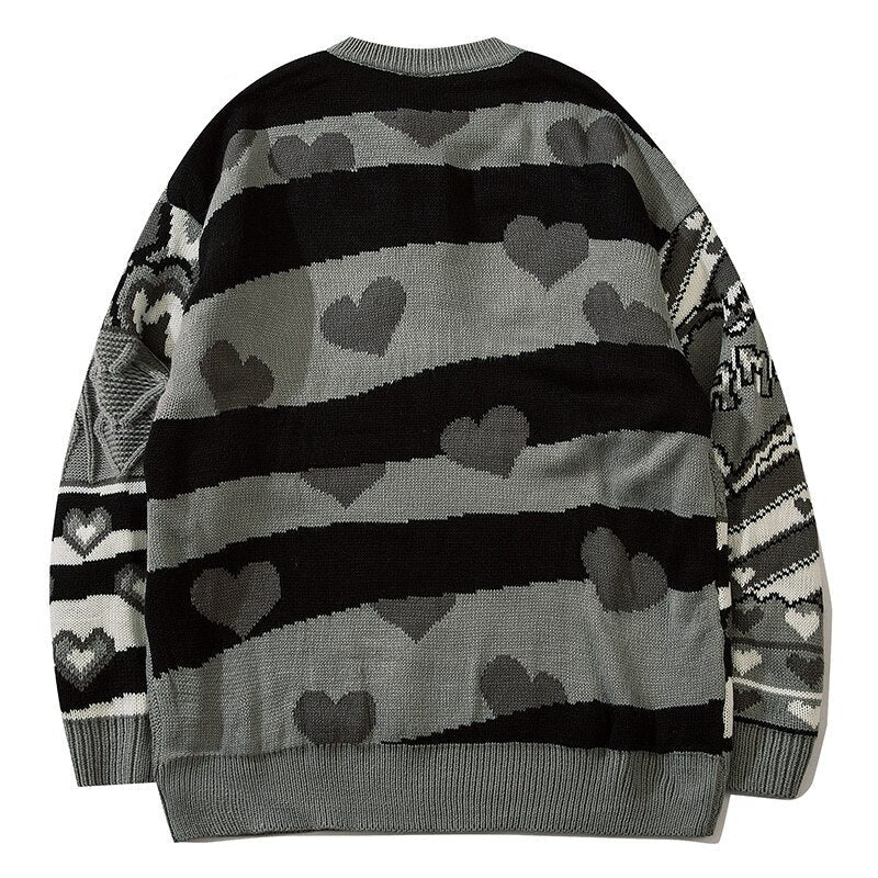 Harajuku Pullover Vivid Heart Sweater - Express Your Sweet Side