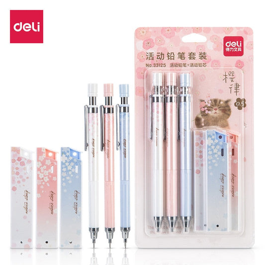 0.5mm Lovely Fresh Cherry Sakura Mechanical Pencil Set