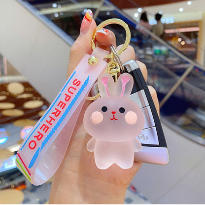 Frosted Resin Kawaii Friend Keychain Key Ring
