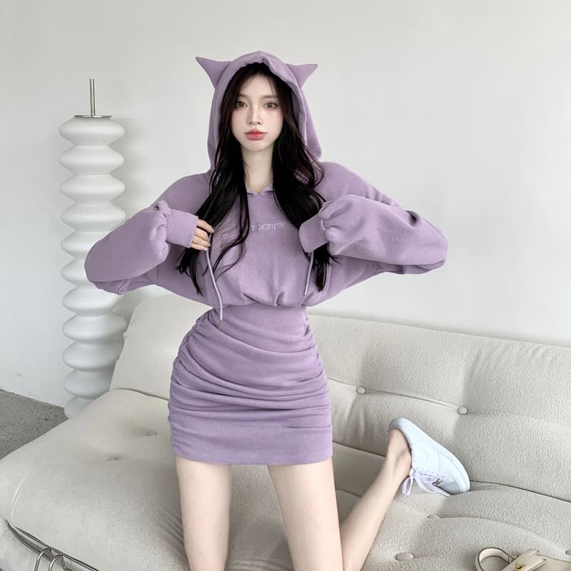 Drawstring hoodie store dress