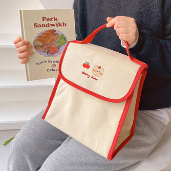 Kawaii Bear Canvas Lunch Bags - Kawaii Lunch Bags
