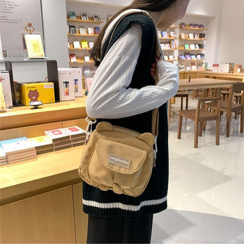Kawaii Bear Ears Plush Side Bag - Kawaii Bag - Kawaii Backpack - Kawaii Mini Backpack