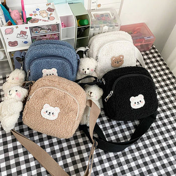 Kawaii Beary Beautiful Plush Bag - Kawaii Bag - Kawaii Backpack - Kawaii Mini Backpack