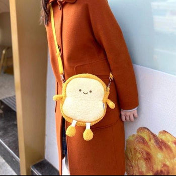 Kawaii Bread Bestie Plush Bag - Kawaii Bag - Kawaii Backpack - Kawaii Mini Backpack