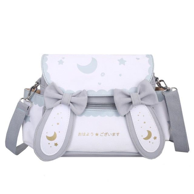 Kawaii Bunny Moon Star Plush Bag - Kawaii Bag - Kawaii Backpack - Kawaii Mini Backpack