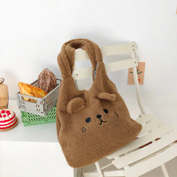 Kawaii Fluffy Pup Tote Bag - Kawaii Bag - Kawaii Backpack - Kawaii Mini Backpack