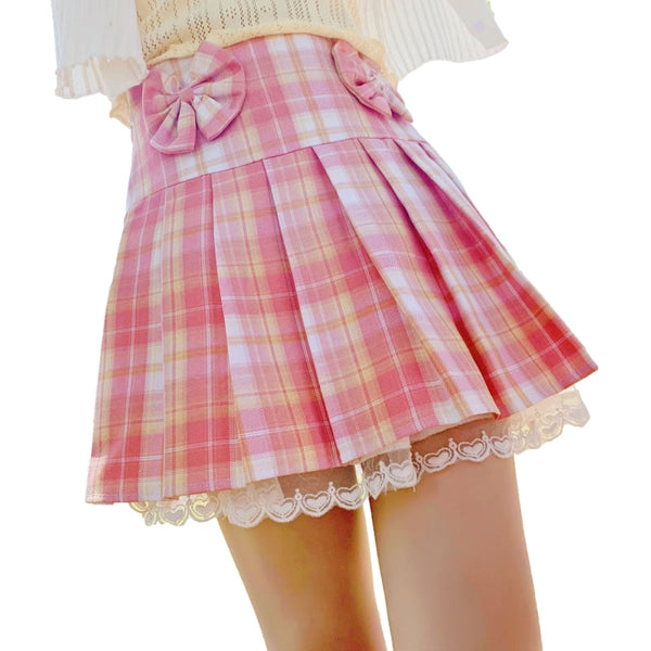 Shop our Pink Plaid Skirt ! Flirty and Functional on Court - Faye