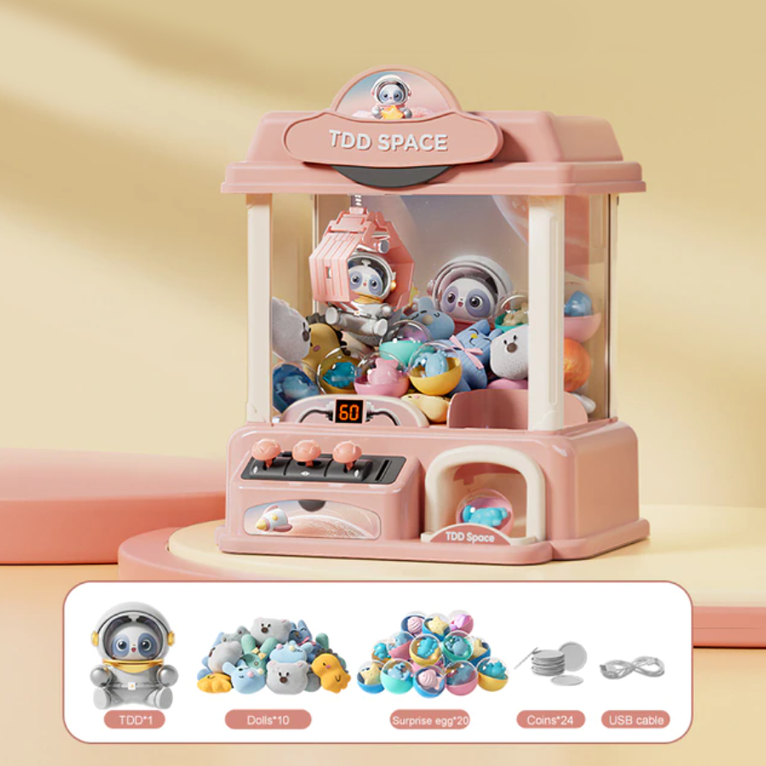 New Mini 'TDD SPACE' Claw Machine Toy for Fun and Cute Gaming Experience