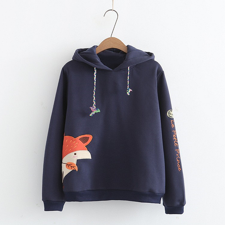 Fox Whispers: Cartoon Fox Leaf Sweatshirt Hoodie - Cozy Comfort with a Touch of Nature! 🦊🍃