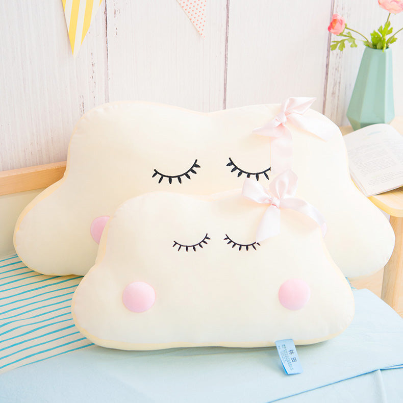 Sleeping and Happy Cloud Plush Pillow