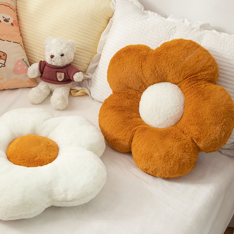 Fuzzy Flower Cushion