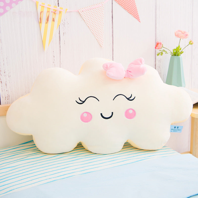 Sleeping and Happy Cloud Plush Pillow