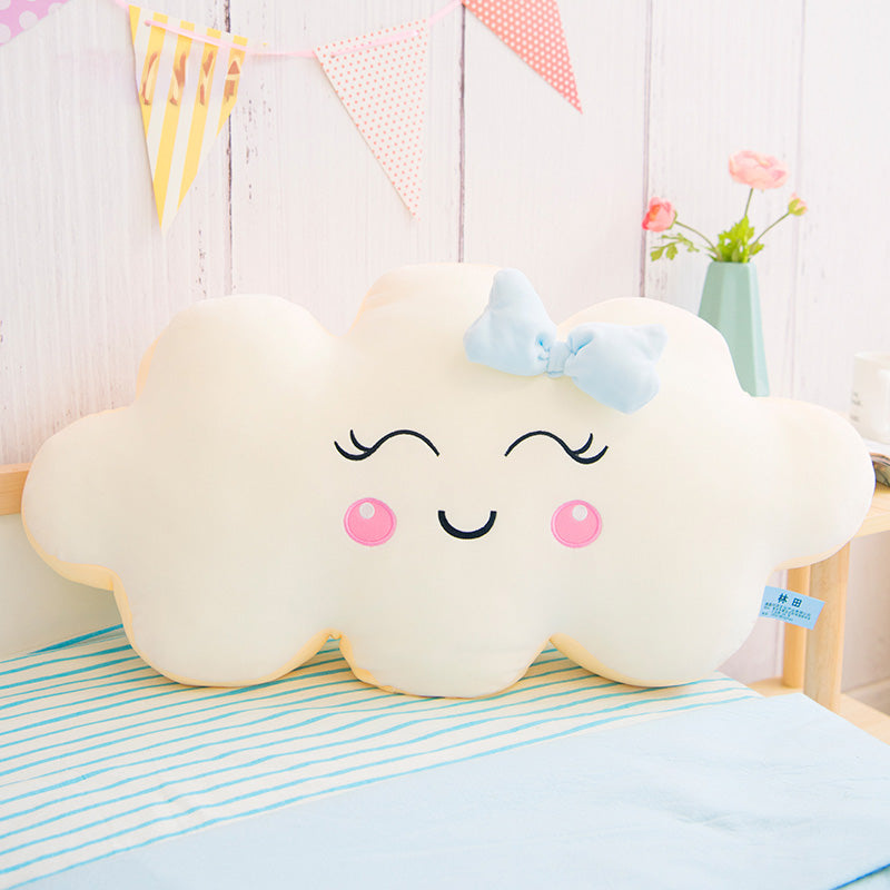 Sleeping and Happy Cloud Plush Pillow