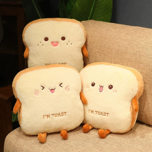 Cute Toast Cushion Pillow