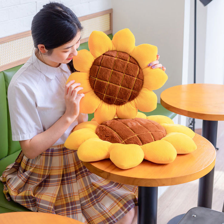 Sunflower Seat Cushion Throw Pillow