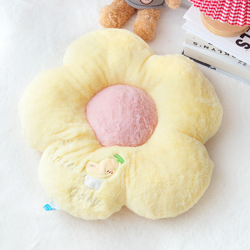 Kawaii Pastel Flowers Soft Chair Cushion