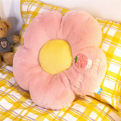 Kawaii Pastel Flowers Soft Chair Cushion