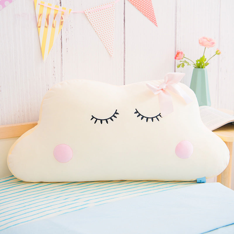 Sleeping and Happy Cloud Plush Pillow