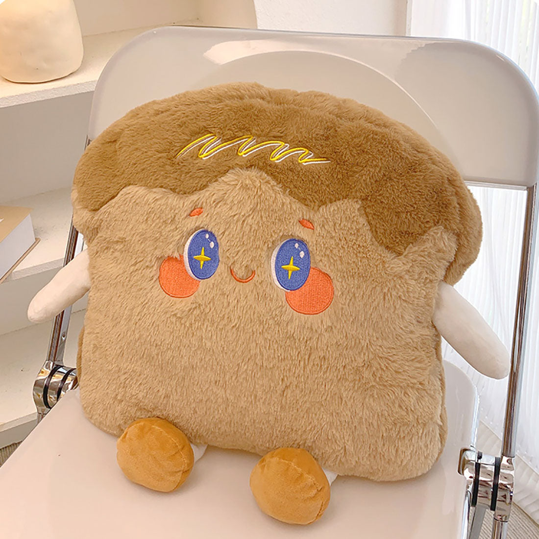 Cute Cartoon Strawberry Cherry Toast Pillow