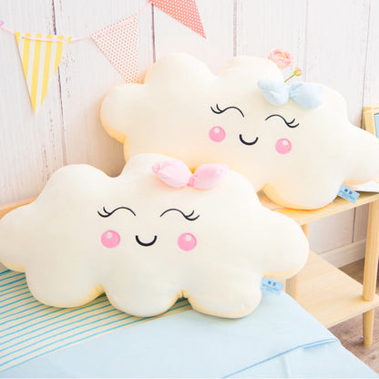 Sleeping and Happy Cloud Plush Pillow