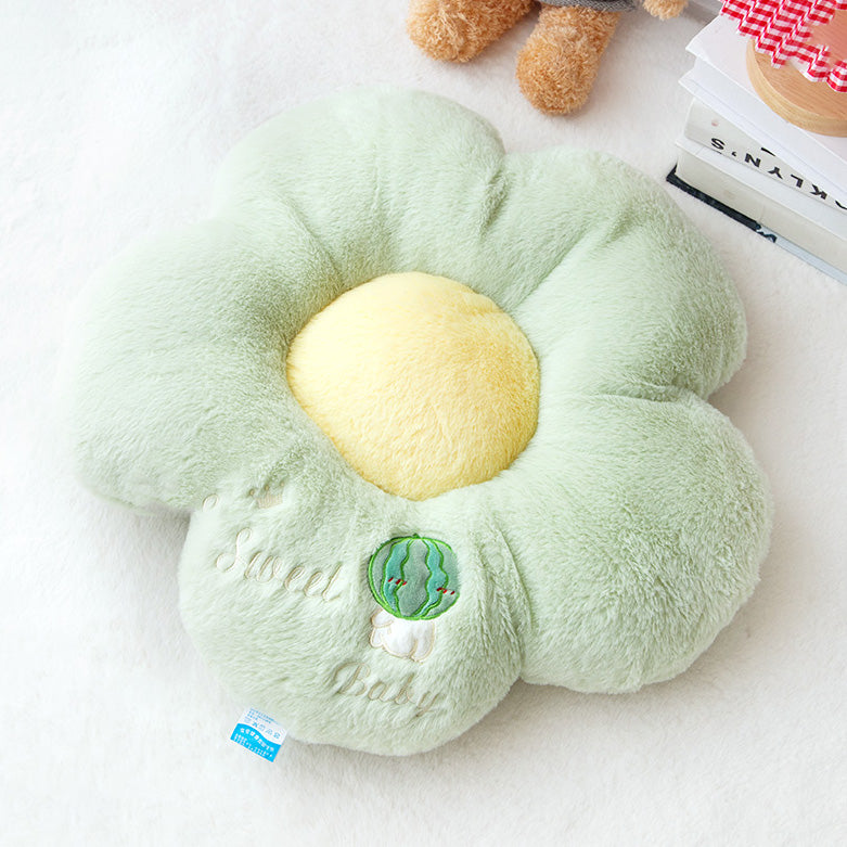 Kawaii Pastel Flowers Soft Chair Cushion