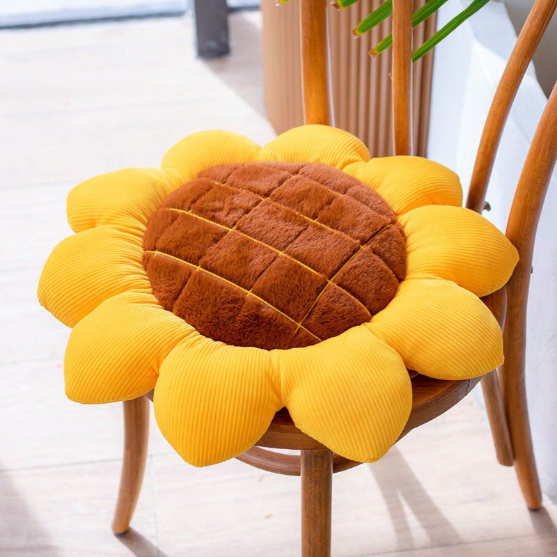 Sunflower Seat Cushion Throw Pillow