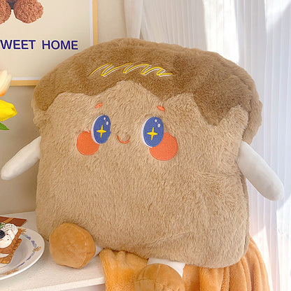 Cute Cartoon Strawberry Cherry Toast Pillow