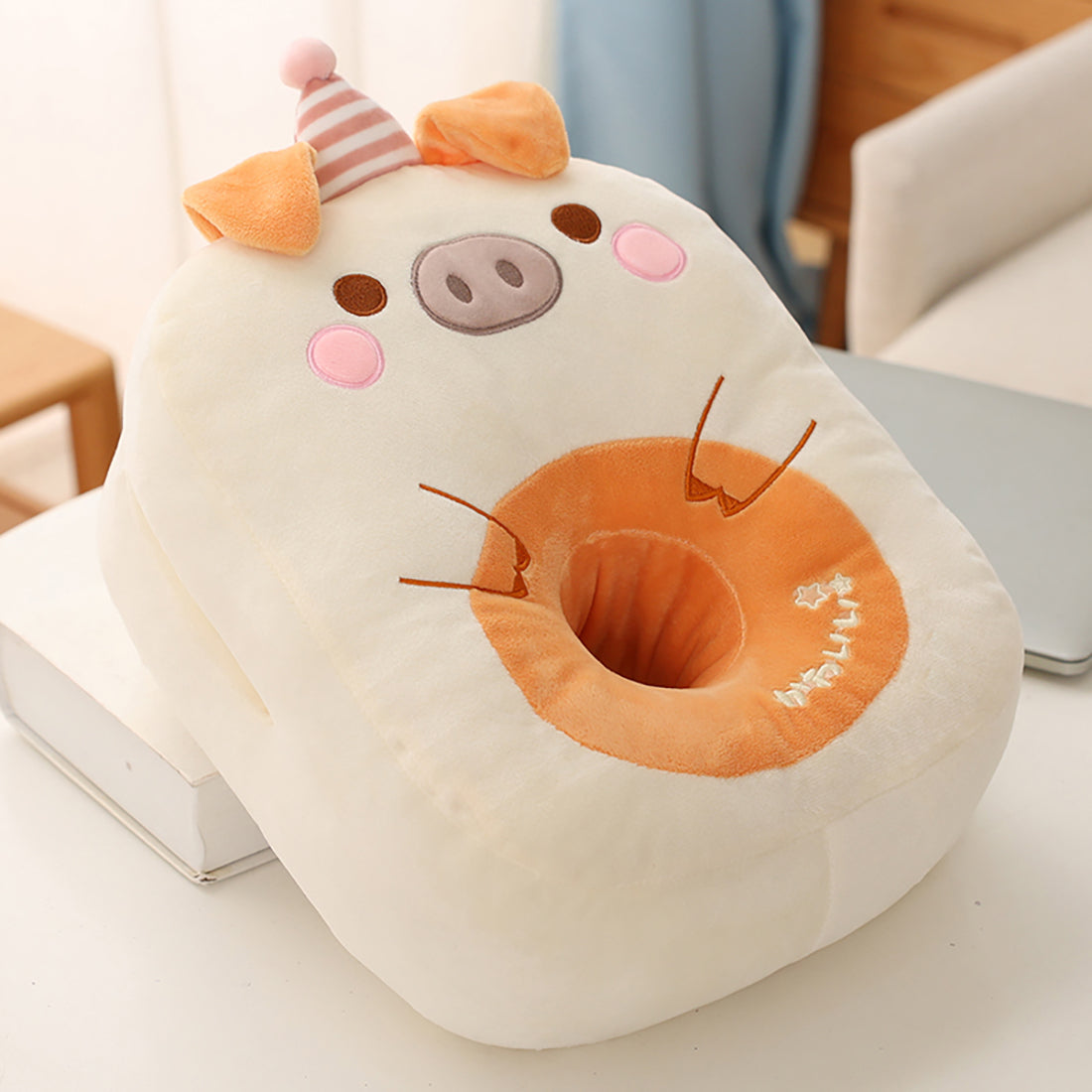 Comfy Animals Square Donuts Plush Pillows