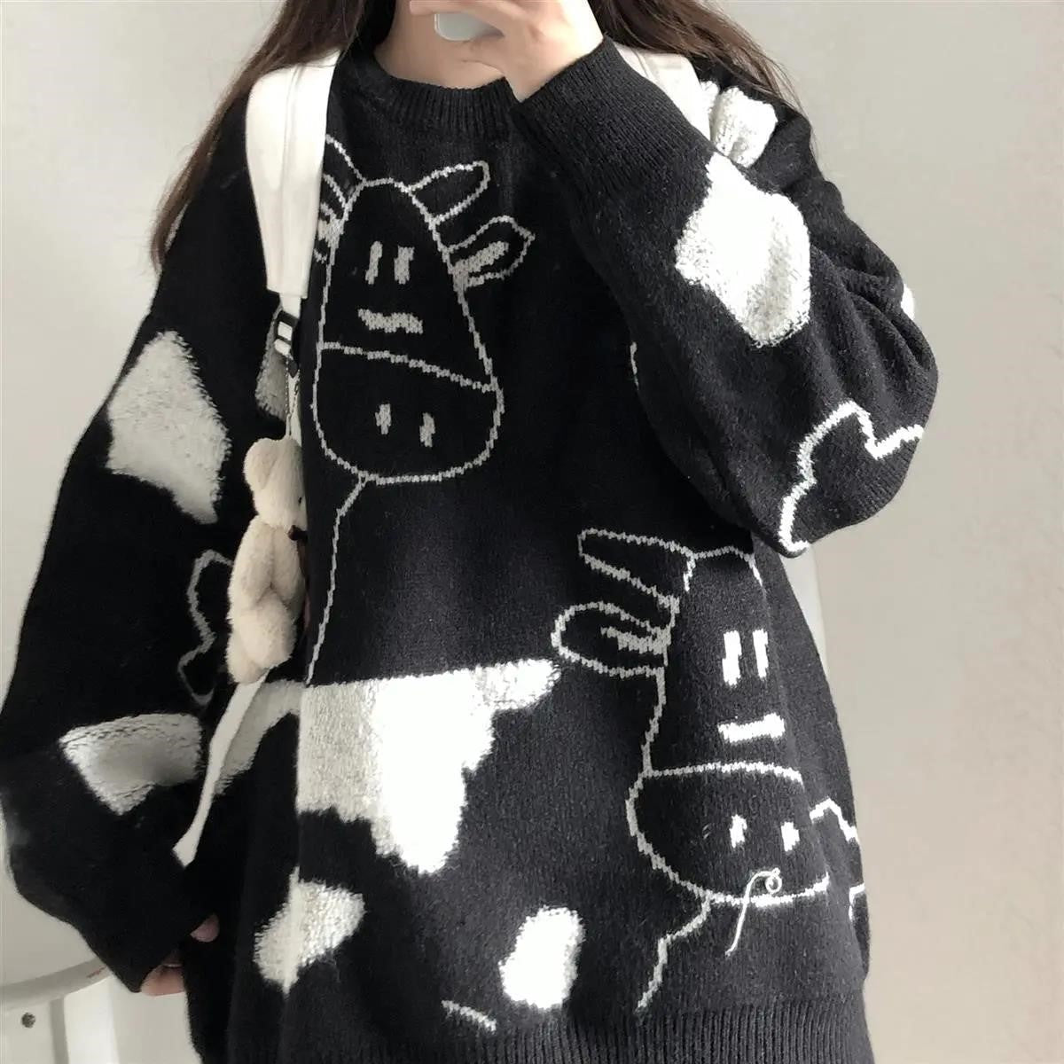 Cow sweater clearance