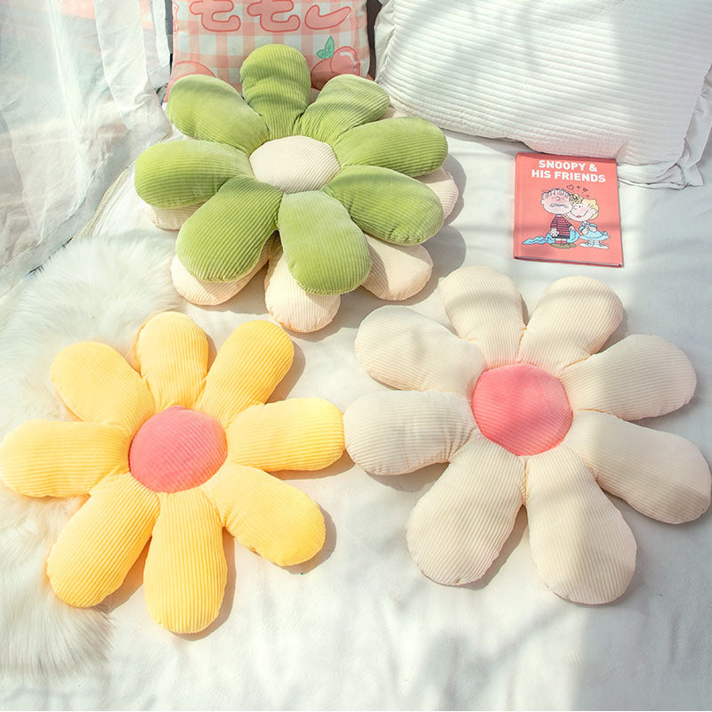 Daisy Flower Soft Plush Pillow Cushion