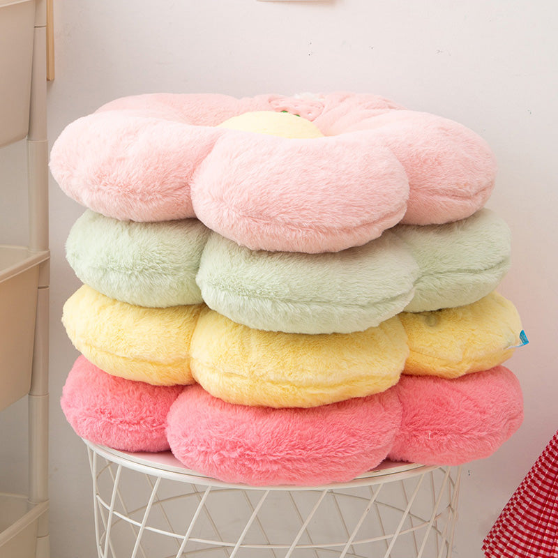 Kawaii Pastel Flowers Soft Chair Cushion