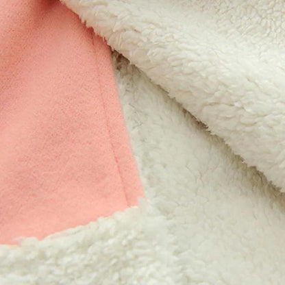 Bunny Ears Delight: Three Quarter Sleeve Cloak Coat - Soft Cotton Hug for a Magical Look! 🌈🧥