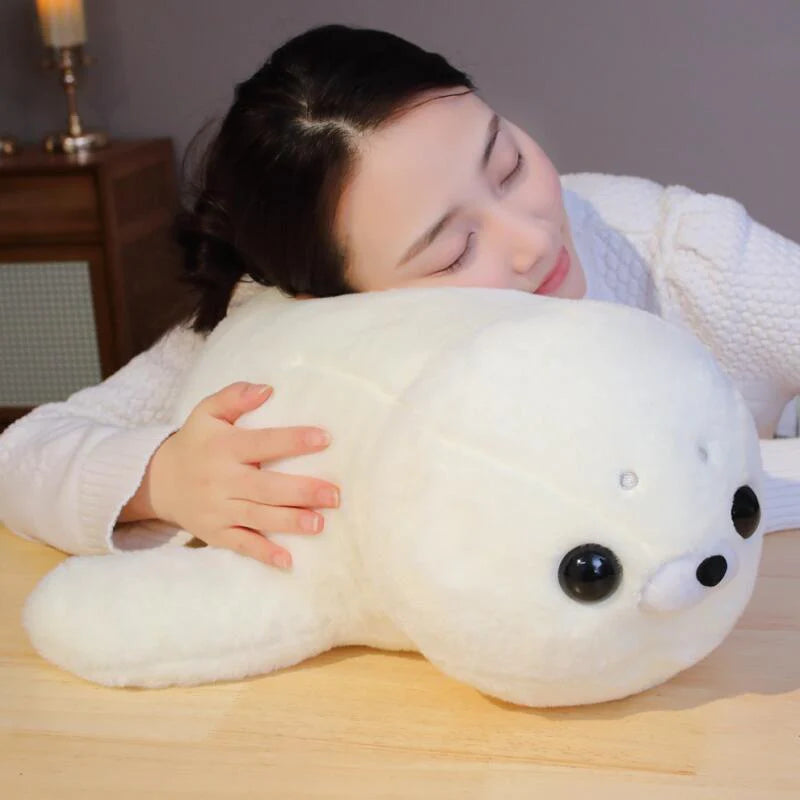 Fluffy Sleepy Kawaii Seal Stuffed Animals Plushies
