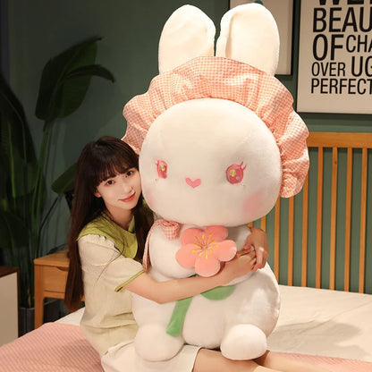 Rabbit with Japanese Anemone Kawaii  Flower Plushies