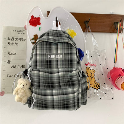 Pastel Checked Medium Backpack | NEW