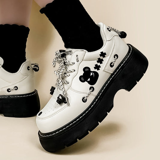 Grumpy Bear Kawaii Goth Chunky Shoes