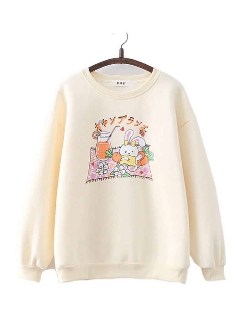 Bunny Picnic Kawaii Sweater