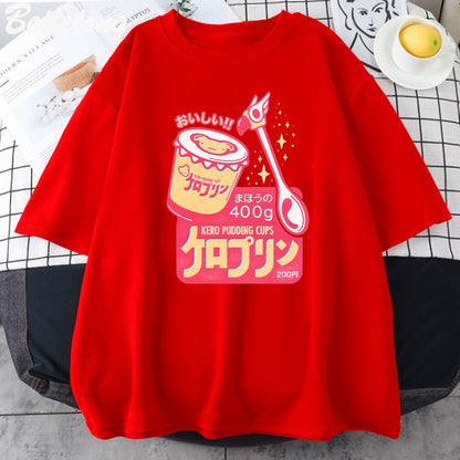 Anime Lovely Kawaii Pudding Sakura T Shirt