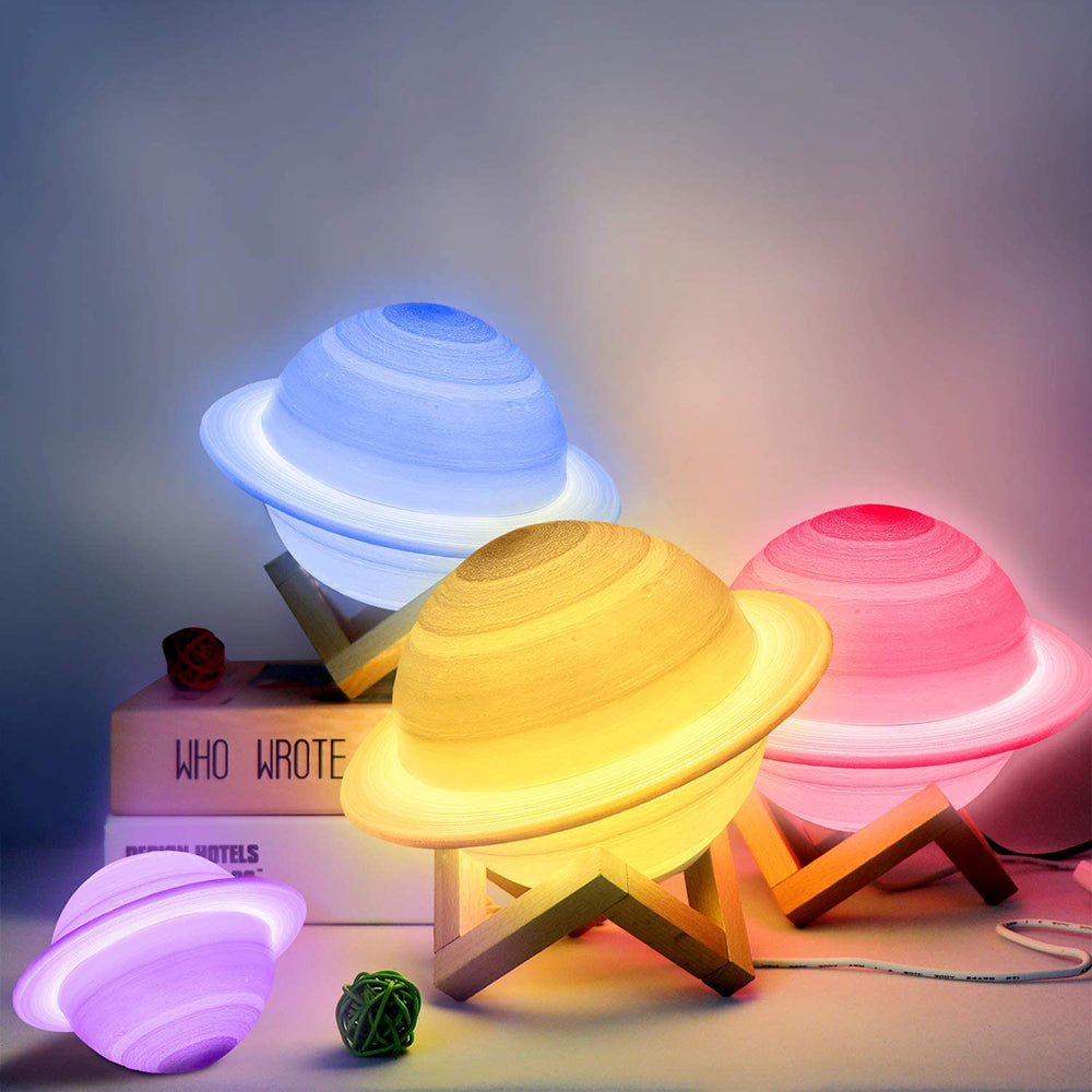 Color Changing Saturn Lamp