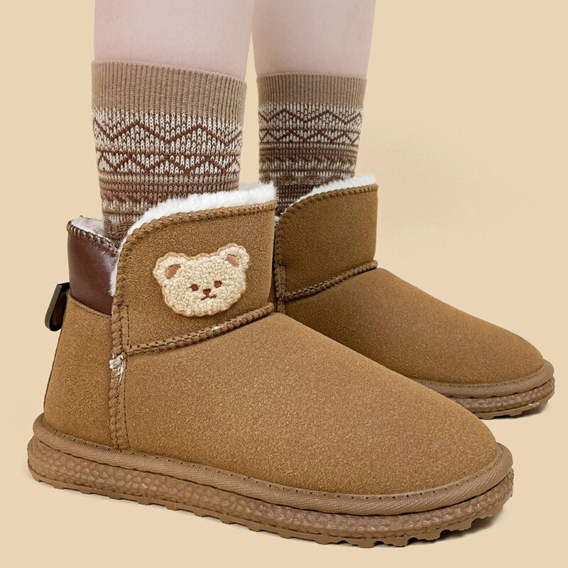 Kawaii Bear Plush Winter Snow Shoe Boots