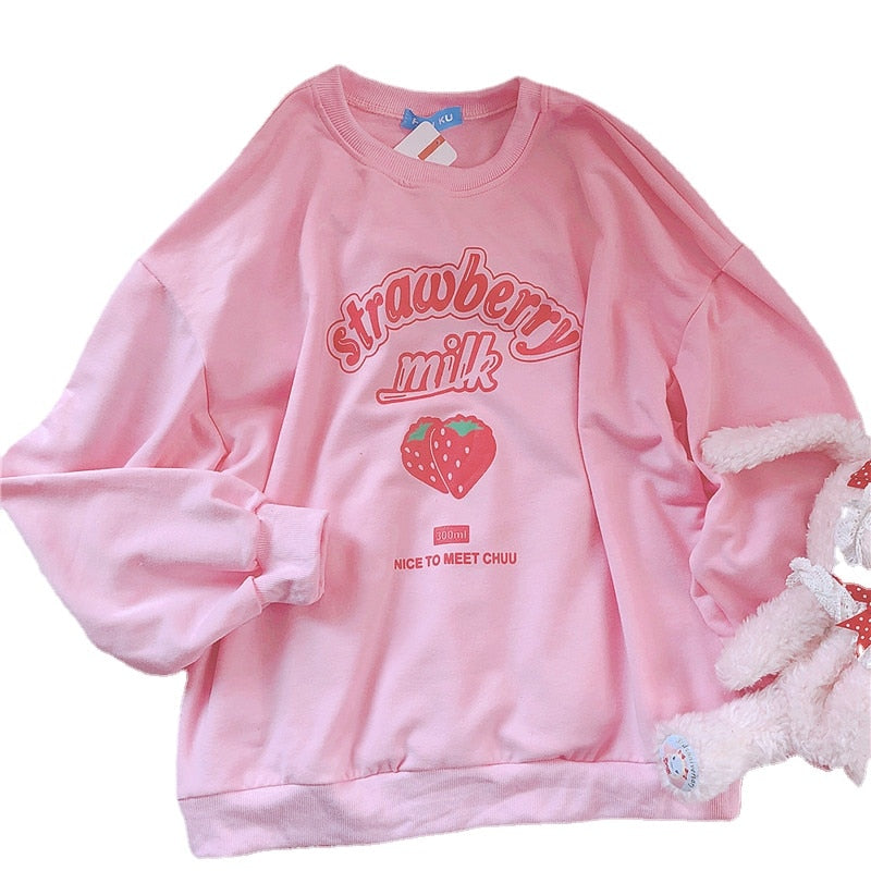 Strawberry milk hot sale sweater