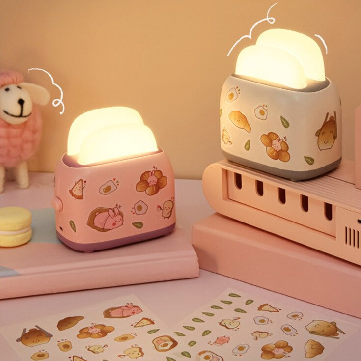 Pastel Bread Toaster Machine LED Night Light