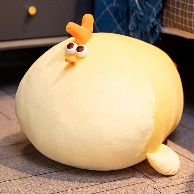 Jaba the Chonky Yellow Kawaii Stuffed Animal Chicken Plushie