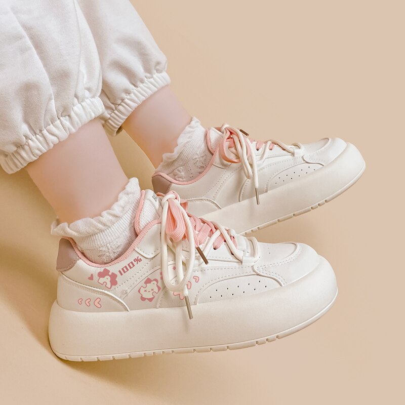 Jigsaw Bear Kawaii Chunky Shoe Sneakers