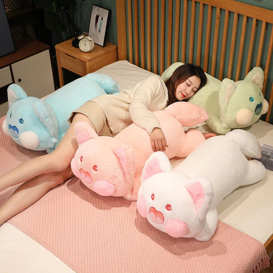 Long Laying Kawaii Snuggly Fluffy Fox Plushies