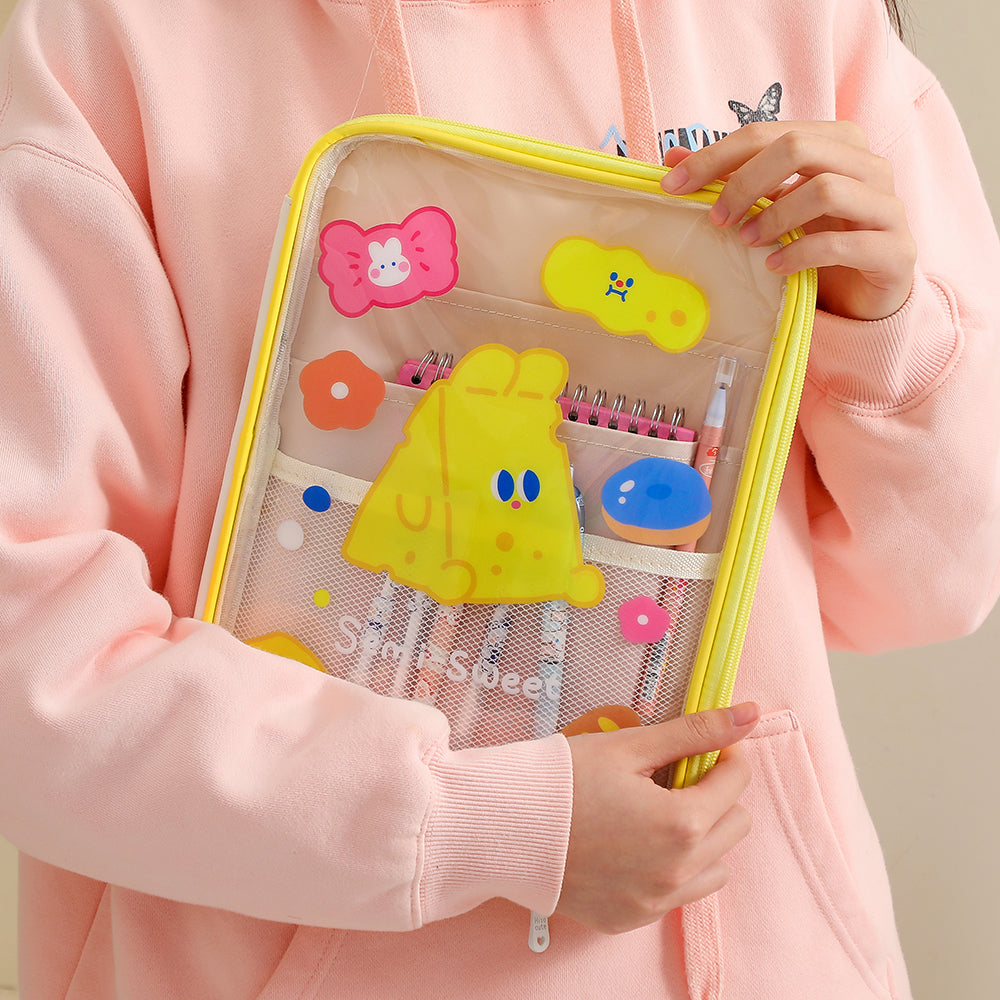 Kawaii Cute PVC Transparent Pencil Bag