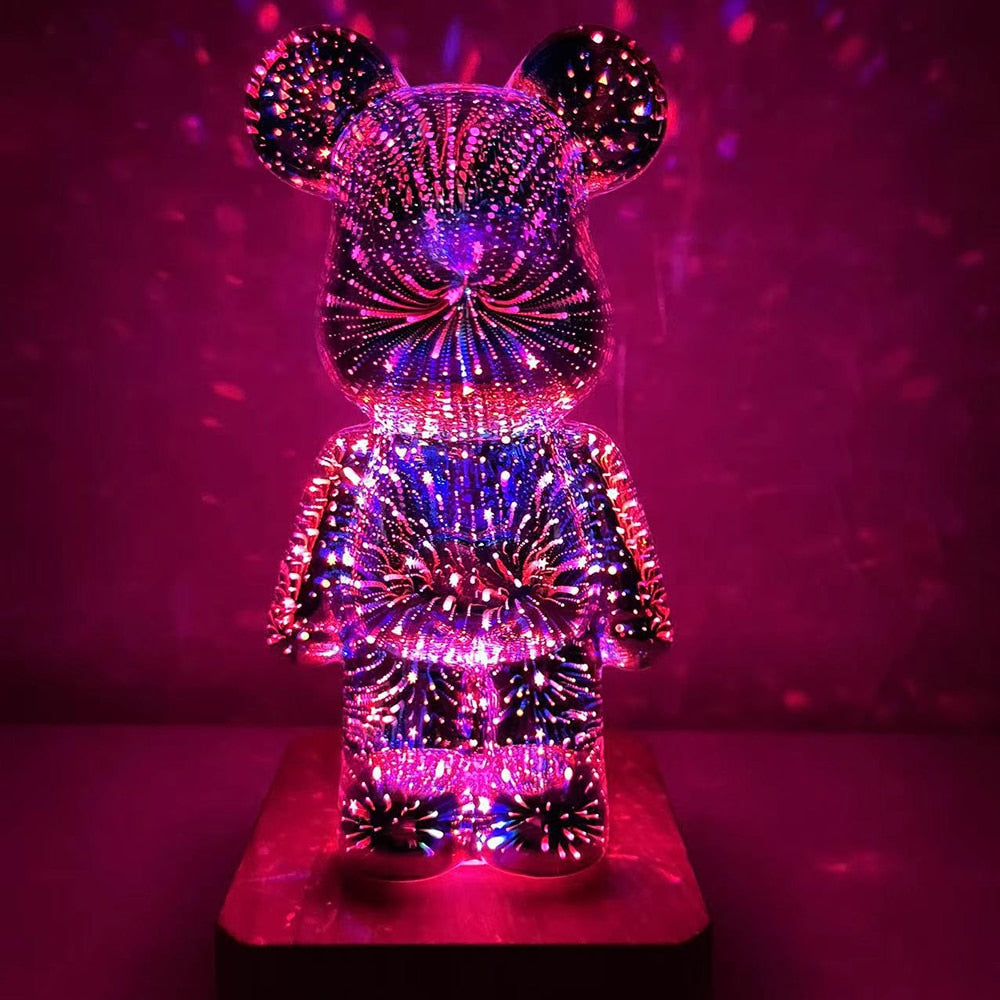 Galaxy Fireworks Standing Bear Night Light | NEW