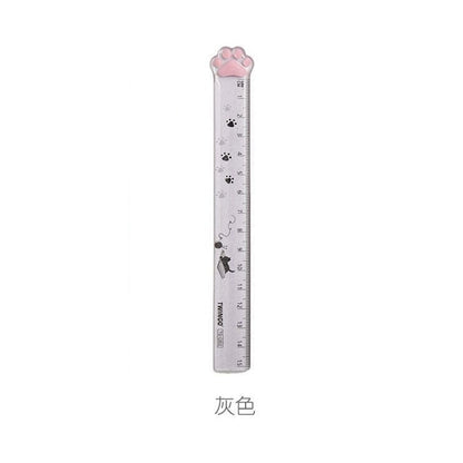 1 Pc Cute Kitty Cats Paw Straight Ruler